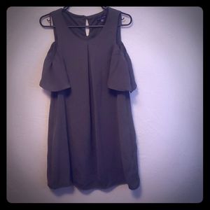 Olive Green off the shoulder dress